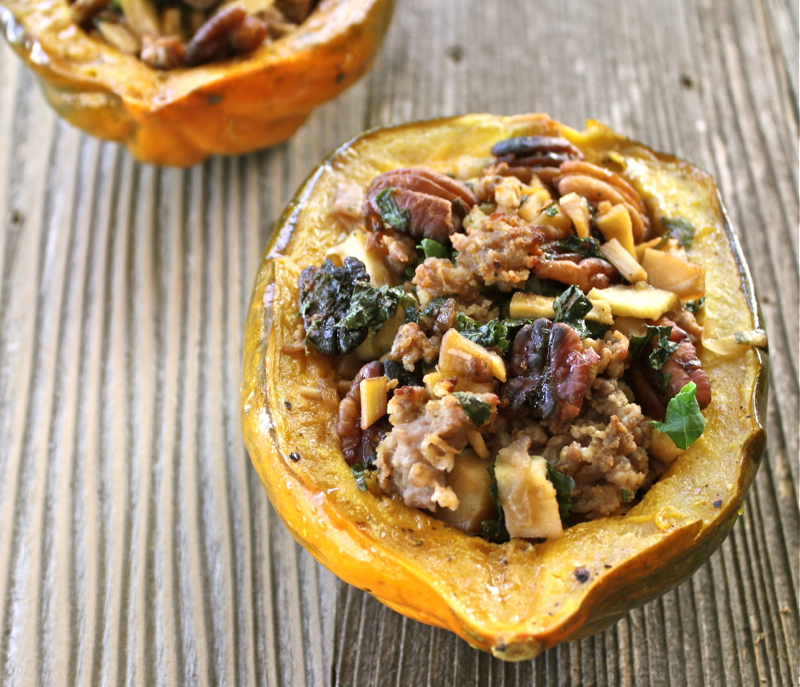 Maple Glazed Acorn Squash with Sausage, Apple and Sage - Lake Lure ...