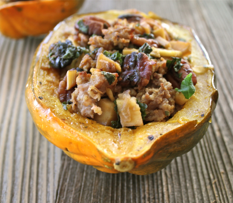 Maple Glazed Acorn Squash with Sausage, Apple and Sage - Lake Lure ...