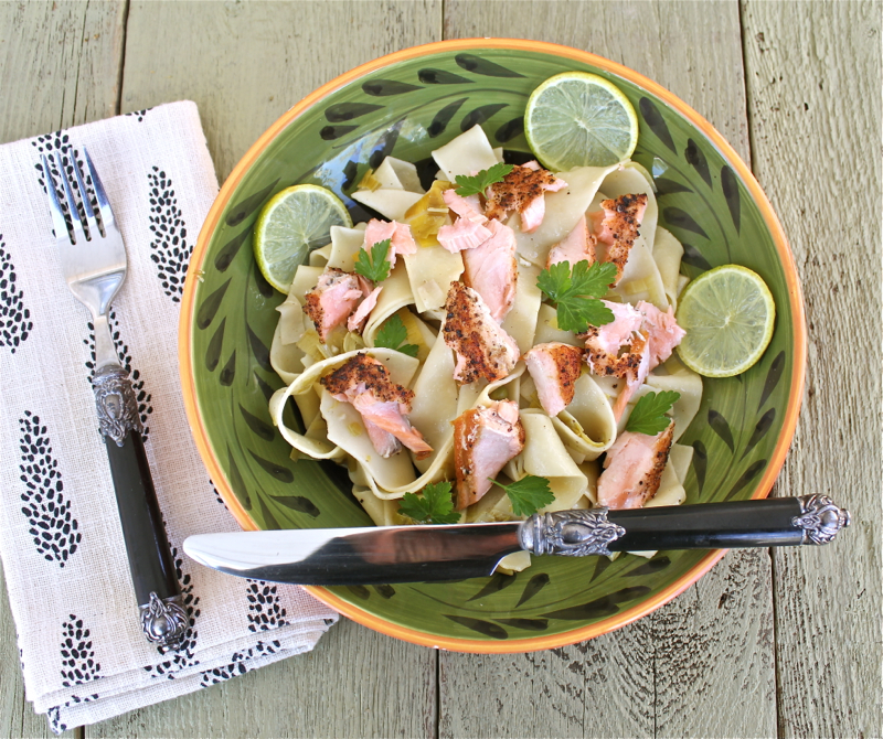 Pappardelle with Salmon and Leeks 1