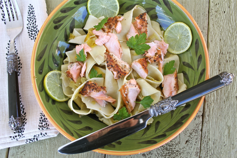Pappardelle with Salmon and Leeks 3