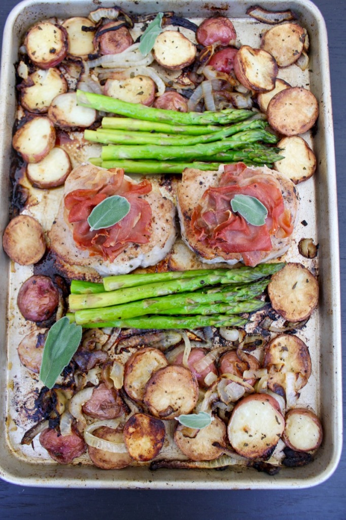 Sheet Pan Pork Saltimbocca 2V